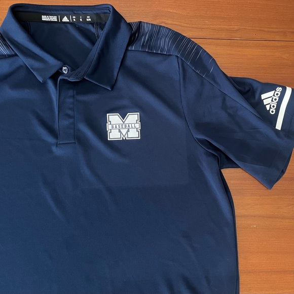 adidas Other - 🧢⚾️ Adidas Marietta High School Baseball Polo XL – Navy Climalite Coach Shirt